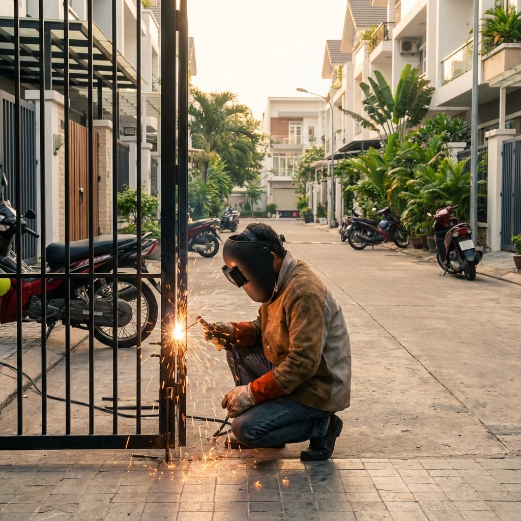 Sửa cửa sắt tại nhà Quận 7, Nhà Bè - Thợ giỏi có mặt sau 30p