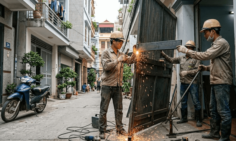 Những lưu ý khi nâng cửa sắt TP HCM và quy trình thực hiện