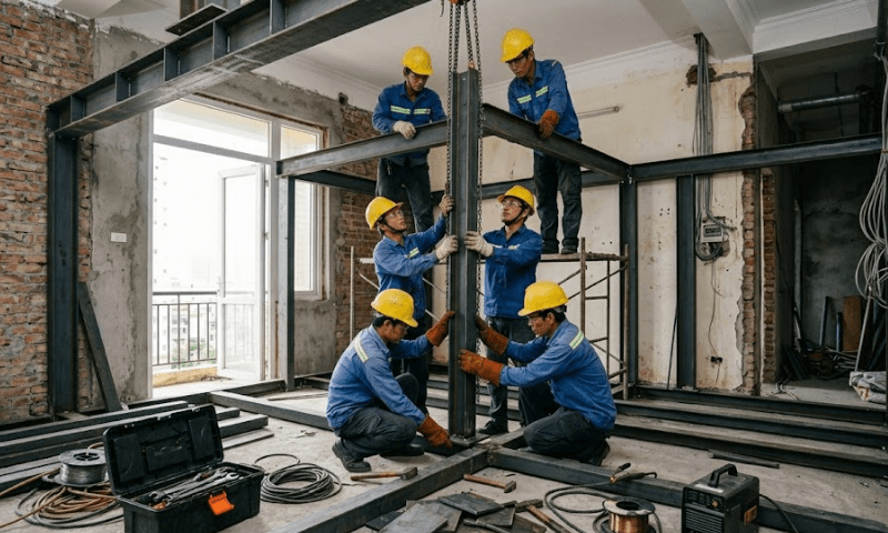 Những lưu ý quan trọng khi nâng cột sàn gác cũ để tránh mất an toàn và phát sinh chi phí