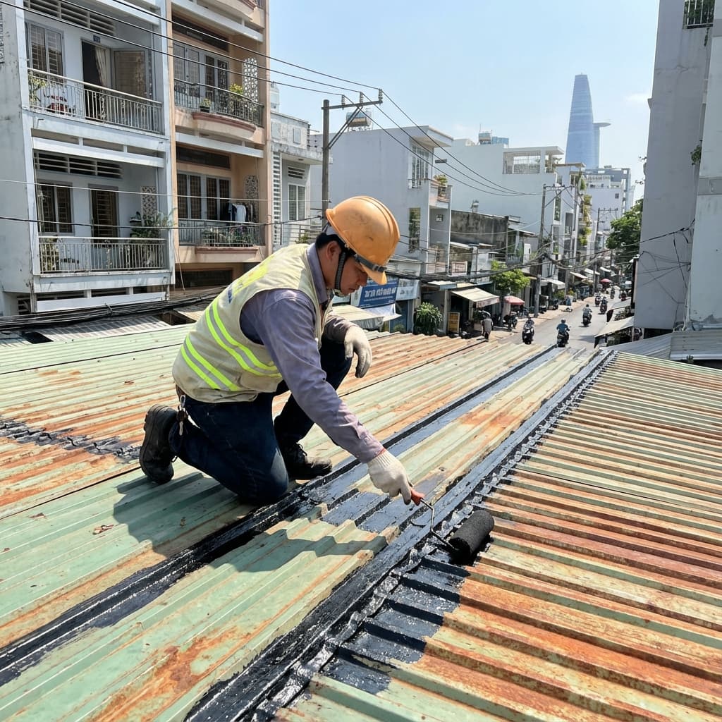 Chống dột mái tôn Bình Chánh, Hóc Môn - Giải pháp triệt để 100%