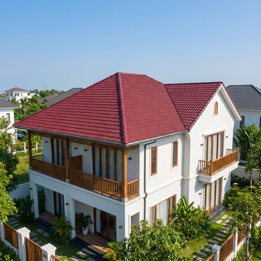 Mái Tôn Giả Ngói Ruby Villa